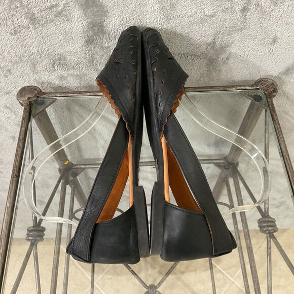 Spring Step DELORSE Shoes Black Leather Flats Sandals Women's 40/US 9 - Picture 6 of 13